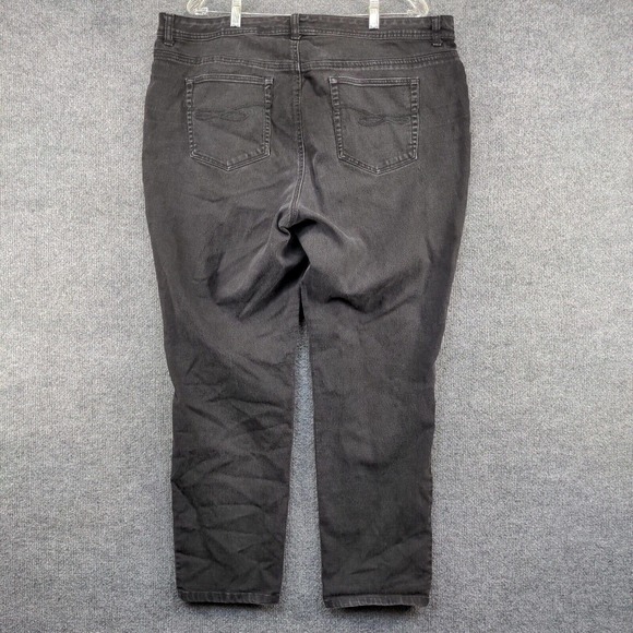 Style&Co. Denim Womens Tummy Control Slim Leg Straight Jeans Black Plus Size 20W - Picture 4 of 11